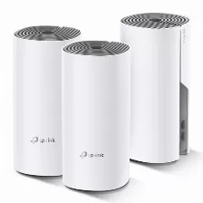 Sistema Mesh Tp-link Deco E4 3-pack, Wi-fi 5, Rj-45 2, 1200 Mbps, Compatible Alexa, Banda Cuadruple, Blanco, Gris